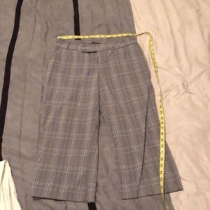 Super cute black gray beige and blue Capri slacks